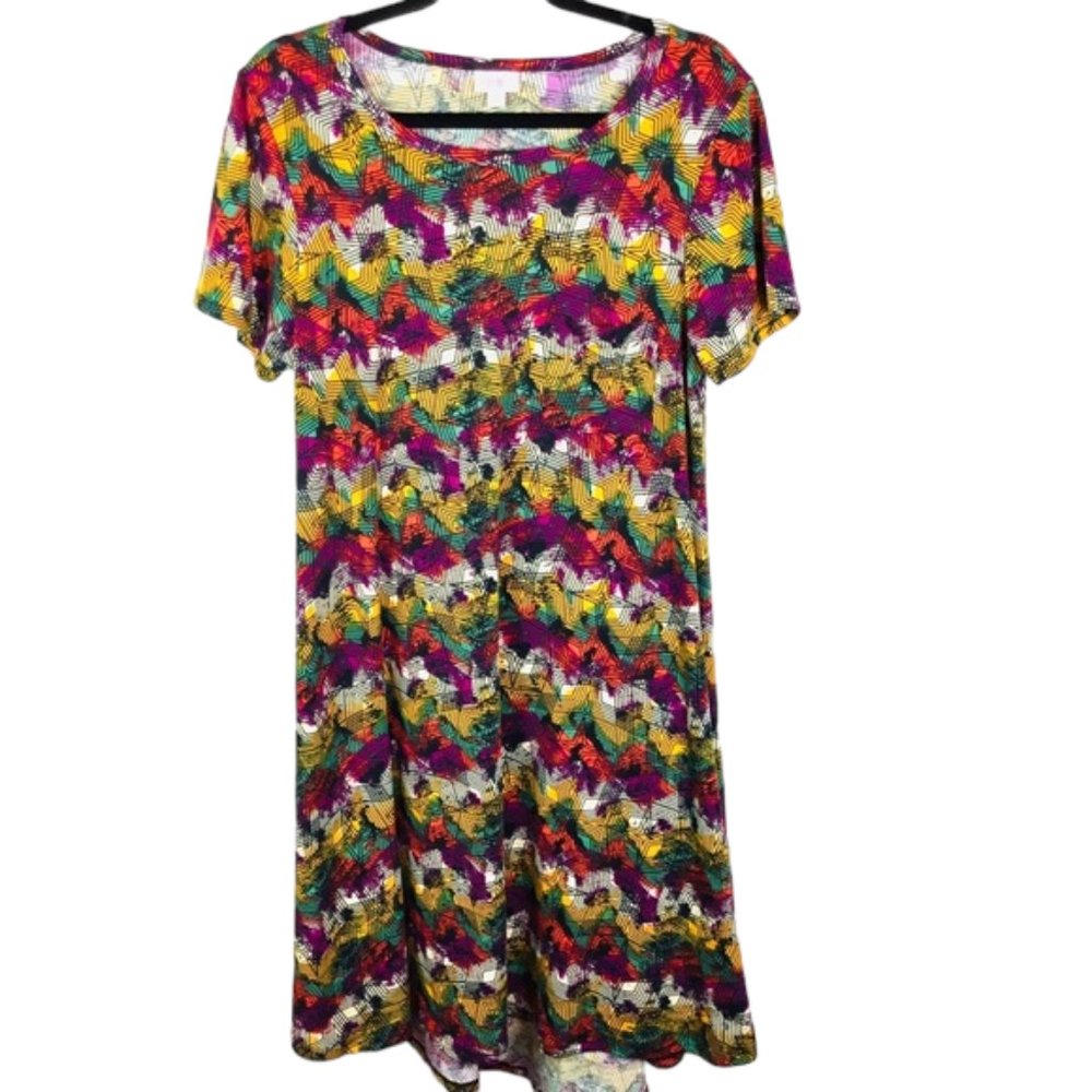 LulaRoe Carly Dress In Fall colors